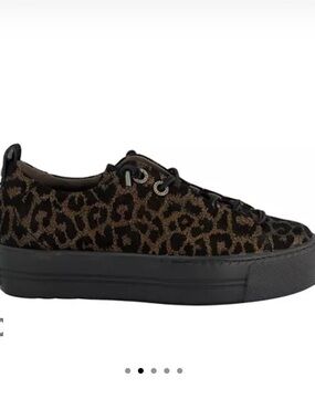 Paul Green Leo Bronze Glossy Platform Sneakers - Black & Brown